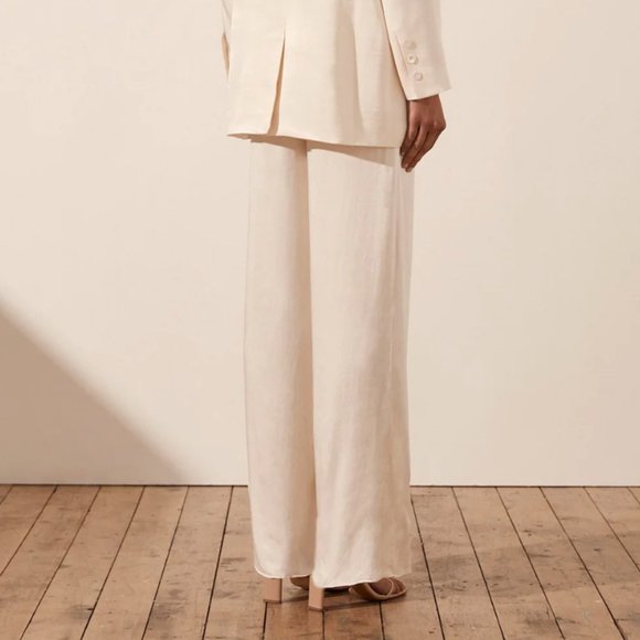 NWT - SHONA JOY - LA LUNE TUXEDO TROUSER - CREAM - Picture 8 of 12